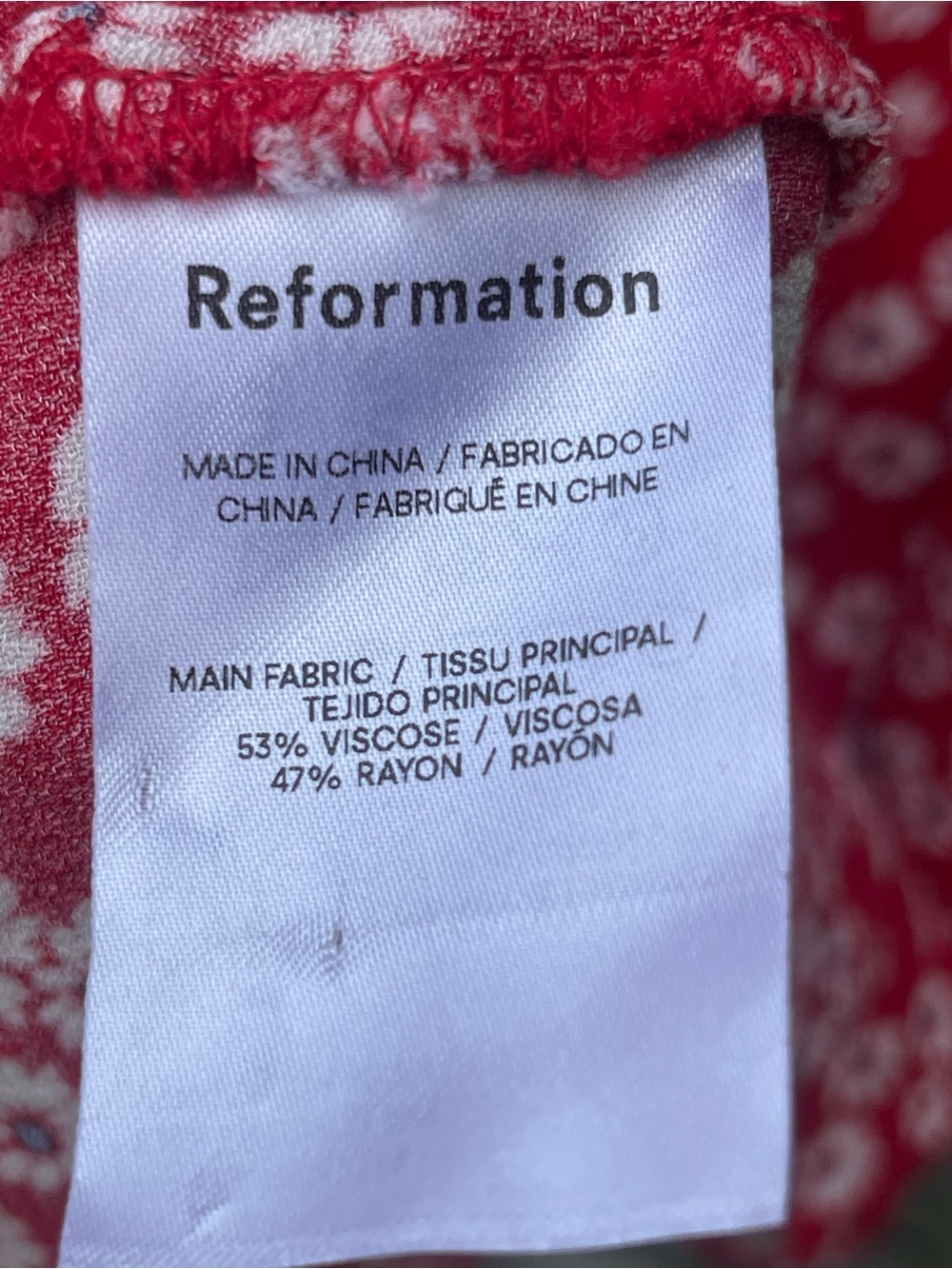 Reformation Red Daisy Slip Dress Sz 2 - Picture 5 of 11
